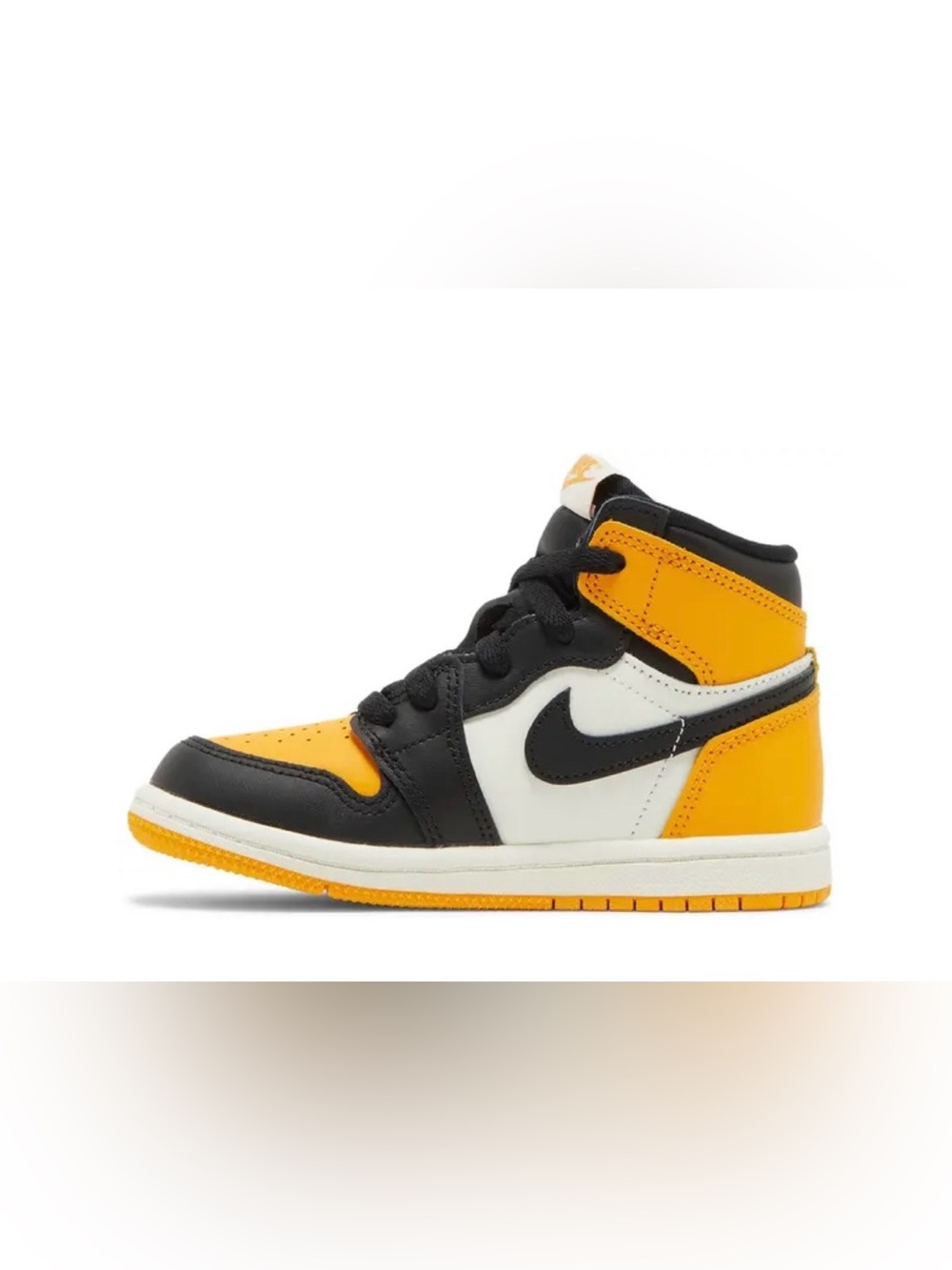 Jordan Mid-Top Sneaker in Black, White & Yellow